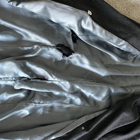 Saks Fifth Avenue Long Wool Trench Coat - Picture 3 of 8